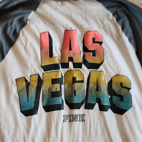 Victoria's Secret Pink Las Vegas Glitter Sequin Bling Top And Shorts Pajama Set - Picture 3 of 11